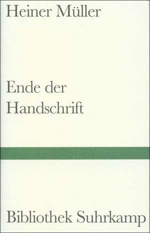 Ende der Handschrift de Durs Grünbein