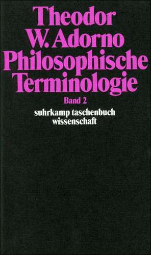 Philosophische Terminologie 2 de Theodor W. Adorno