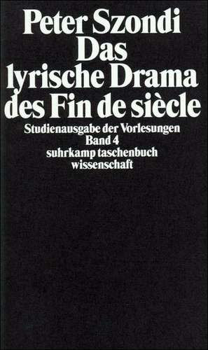 Das lyrische Drama des Fin de Siecle de Henriette Beese