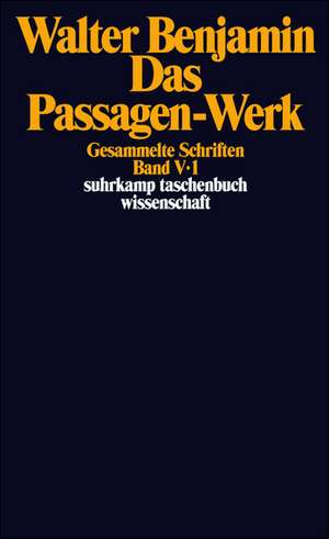 Gesammelte Schriften V. Das Passagen-Werk de Walter Benjamin