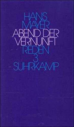 Abend der Vernunft de Hans Mayer