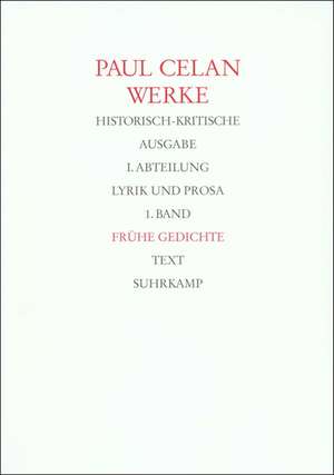 Frühe Gedichte. (2 Bände) de Paul Celan