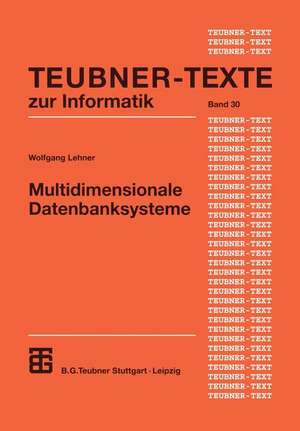 Multidimensionale Datenbanksysteme: Modellierung und Verarbeitung de Wolfgang Lehner