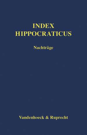 Index Hippocraticus: Nachtrage de Anargyros Anastassiou