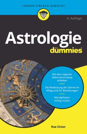 Astrologie für Dummies 4e de R Orion