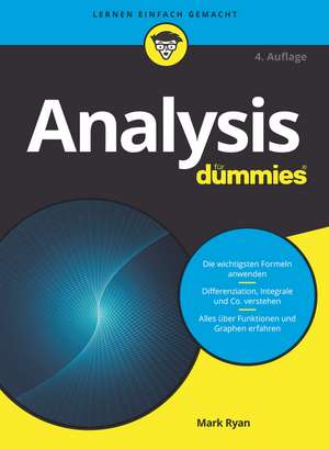 Analysis für Dummies de Mark Ryan