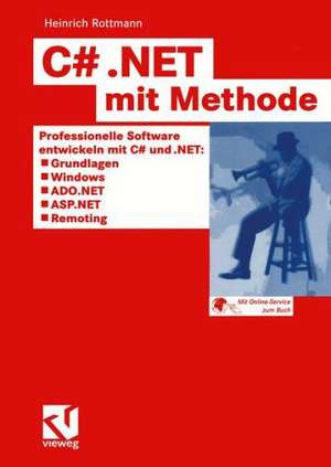 C# .NET mit Methode: Professionelle Software entwickeln mit C# und .NET: Grundlagen, Windows, ADO.NET, ASP.NET und Remoting de Heinrich Rottmann