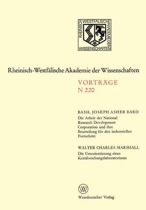 Natur, Ingenieur- und Wirtschaftswissenschaften: Vorträge · N 220 de Basil Joseph Asher Bard