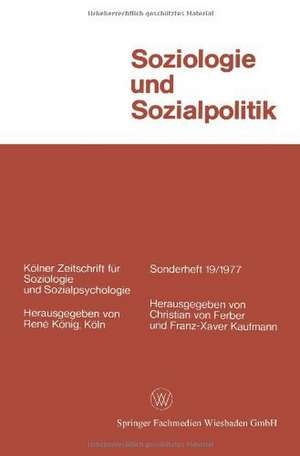 Soziologie und Sozialpolitik de Christian von Ferber