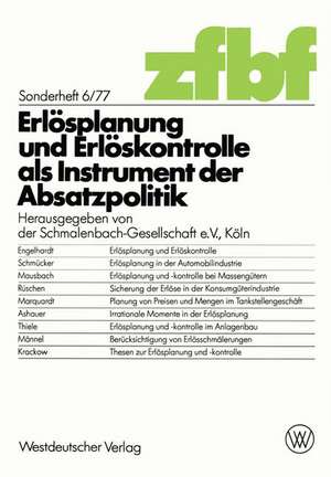 Erlösplanung und Erlöskontrolle als Instrument der Absatzpolitik de Kenneth A. Loparo