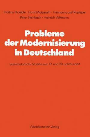 Probleme der Modernisierung in Deutschland: Sozialhistorische Studien zum 19. und 20. Jahrhundert de Hartmut Kaelble