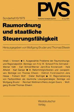 Raumordnung und staatliche Steuerungsfähigkeit de Wolfgang Bruder