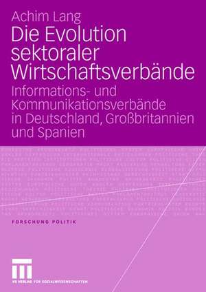 Die Evolution sektoraler Wirtschaftsverbände: Informations- und Kommunikationsverbände in Deutschland, Großbritannien und Spanien de Achim Lang