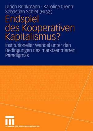 Endspiel des Kooperativen Kapitalismus?: Institutioneller Wandel unter den Bedingungen des marktzentrierten Paradigmas de Ulrich Brinkmann