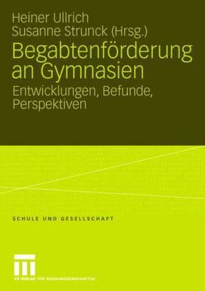 Begabtenförderung an Gymnasien: Entwicklungen, Befunde, Perspektiven de Heiner Ullrich