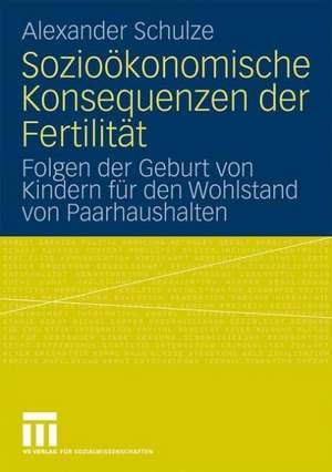 Sozioökonomische Konsequenzen der Fertilität: Folgen der Geburt von Kindern für den Wohlstand von Paarhaushalten de Alexander Schulze