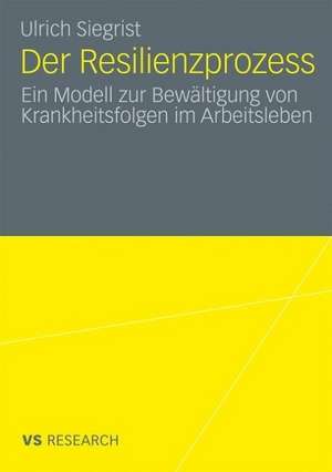 Der Resilienzprozess: Ein Modell zur Bewältigung von Krankheitsfolgen im Arbeitsleben de Ulrich Siegrist