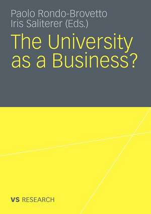 The University as a Business de Iris Saliterer