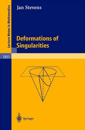 Deformations of Singularities de Jan Stevens