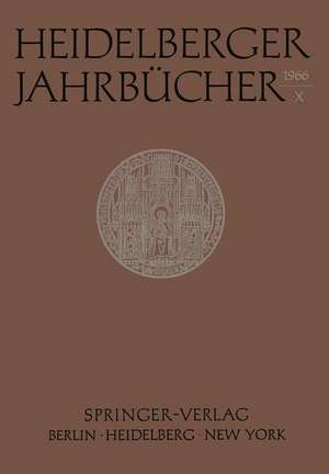 Heidelberger Jahrbücher X de Kenneth A. Loparo