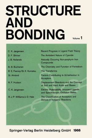 Structure and Bonding de C. K. Jørgensen