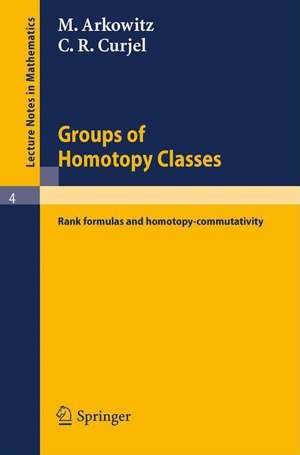 Groups of Homotopy Classes: Rank formulas and homotopy-commutativity de M. Arkowitz