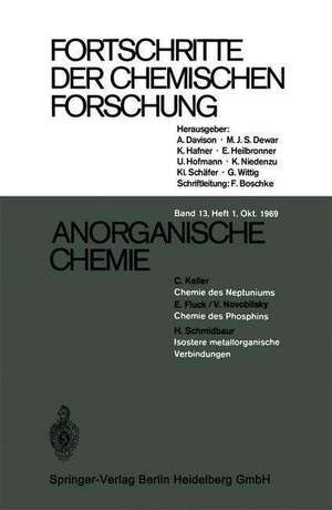 Fortschritte der Chemischen Forschung: Anorganische Chemie / Photochemistry / Angewandte Physikalische Chemie de Prof. Dr. A. Davison