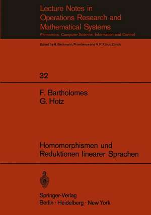 Homomorphismen und Reduktionen linearer Sprachen de F. Bartholomes