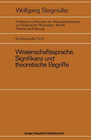 Wissenschaftssprache, Signifikanz und theoretische Begriffe: Das Problem der empirischen Signifikanz Motive für die Zweistufentheorie der Wissenschaftssprache Dispositionsprädikate und metrische Begriffe Die Reichenbach-Nagel- Diskussion über die Grundlagen der Quantenmechanik Die Braithwaite-Ramsey-Vermutung de Wolfgang Stegmüller