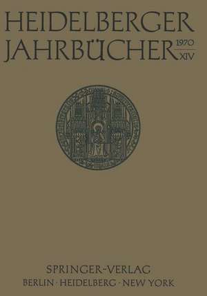 Heidelberger Jahrbücher de H. Schipperges