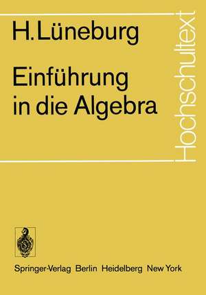 Einführung in die Algebra de H. Lüneburg