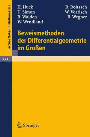 Beweismethoden der Differentialgeometrie im Großen de H. Huck