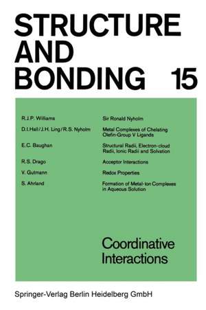 Coordinative Interactions de J. D. Dunitz