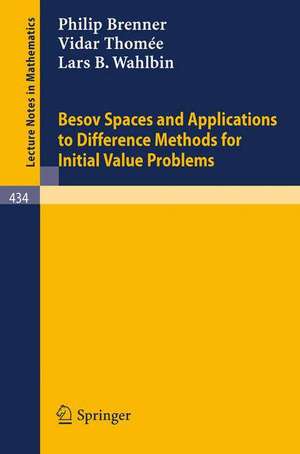 Besov Spaces and Applications to Difference Methods for Initial Value Problems de P. Brenner