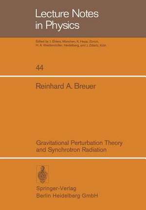 Gravitational Perturbation Theory and Synchrotron Radiation de R. A. Breuer