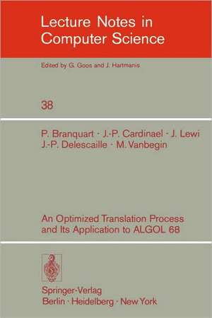 An Optimized Translation Process and Its Application to ALGOL 68 de P. Branquart