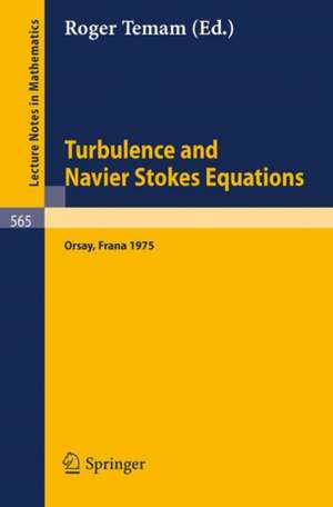 Turbulence and Navier Stokes Equations: Proceedings of the Conference Held at the University of Paris-Sud, Orsay, June 12 - 13, 1975 de R. Temam