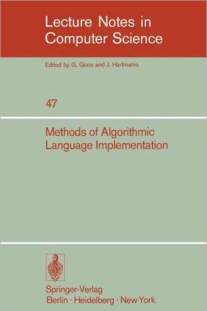 Methods of Algorithmic Language Implementation de A. Ershov