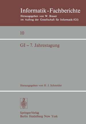 GI — 7. Jahrestagung: Nürnberg, 26.– 28. September 1977 de H. J. Schneider