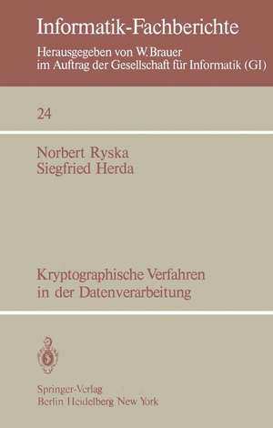 Kryptographische Verfahren in der Datenverarbeitung de Norbert Ryska