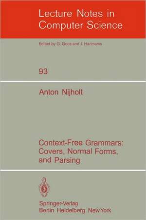 Context-Free Grammars: Covers, Normal Forms, and Parsing de A. Nijholt