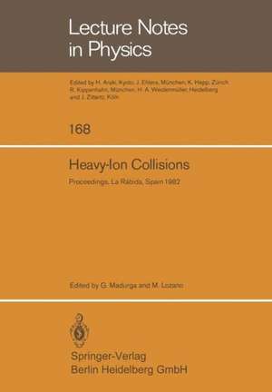 Heavy-Ion Collisions: Proceedings of the International Summer School Held in La Rábida (Huelva), Spain, June 7–18, 1982 de G. Madurga