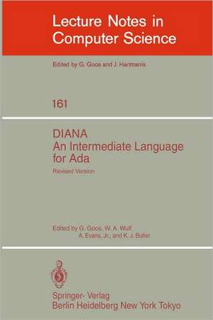 DIANA. An Intermediate Language for Ada: Revised Version de G. Goos