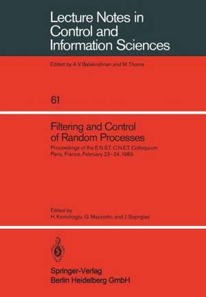 Filtering and Control of Random Processes: Proceedings of the E.N.S.T.-C.N.E.T. Colloquium Paris, France, February 23–24, 1983 de H. Korezlioglu