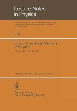 Group Theoretical Methods in Physics: Proceedings of the XIIth International Colloquium Held at the International Centre for Theoretical Physics, Trieste, Italy September 5–11, 1983 de G. Denardo