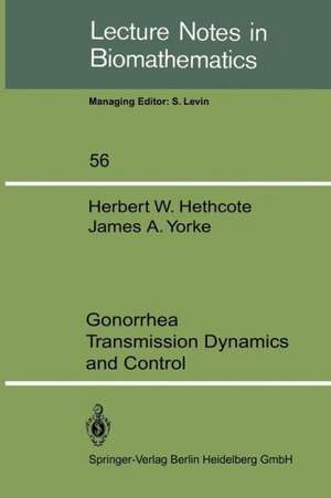 Gonorrhea Transmission Dynamics and Control de H. W. Hethcote