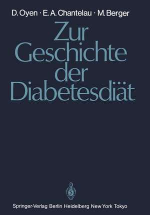 Zur Geschichte der Diabetesdiät de Detlef Oyen