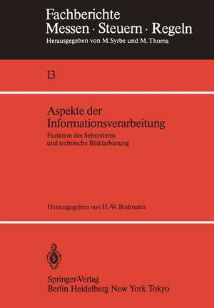 Aspekte der Informationsverarbeitung: Funktion des Sehsystems und technische Bilddarbietung de Hans-Walter Bodmann