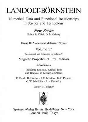 Inorganic Radicals, Radical Ions and Radicals in Metal Complexes / Anorganische Radikale, Radikalionen und Radikale in Metallkomplexen de C. Daul