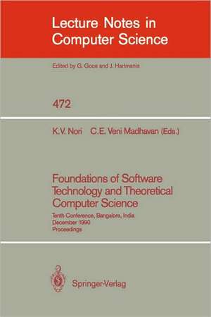 Foundations of Software Technology and Theoretical Computer Science: Seventh Conference, Pune, India, December 17-19, 1987. Proceedings de Kesav V. Nori